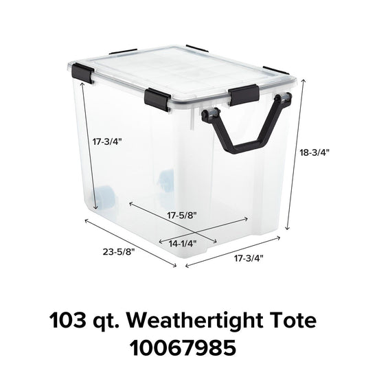 103 qt Weathertight Tote with Wheels — alt view