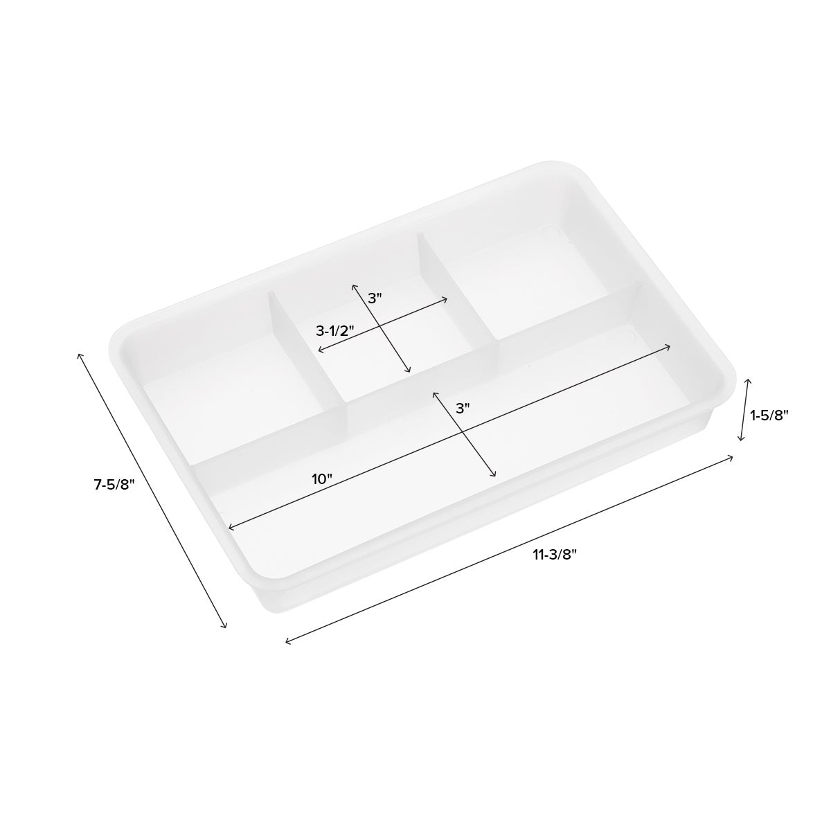 3 Tier Rolling Cart Sliding Organizer Tray — alt view