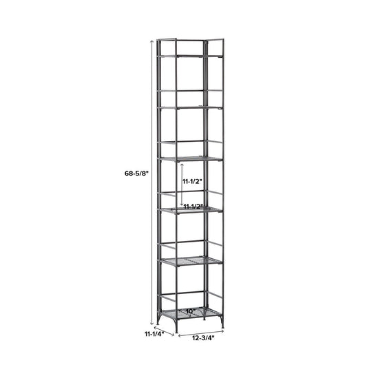 6 Shelf Iron Folding Tower — alt view