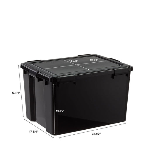 74 qt Black Weathertight Tote — alt view