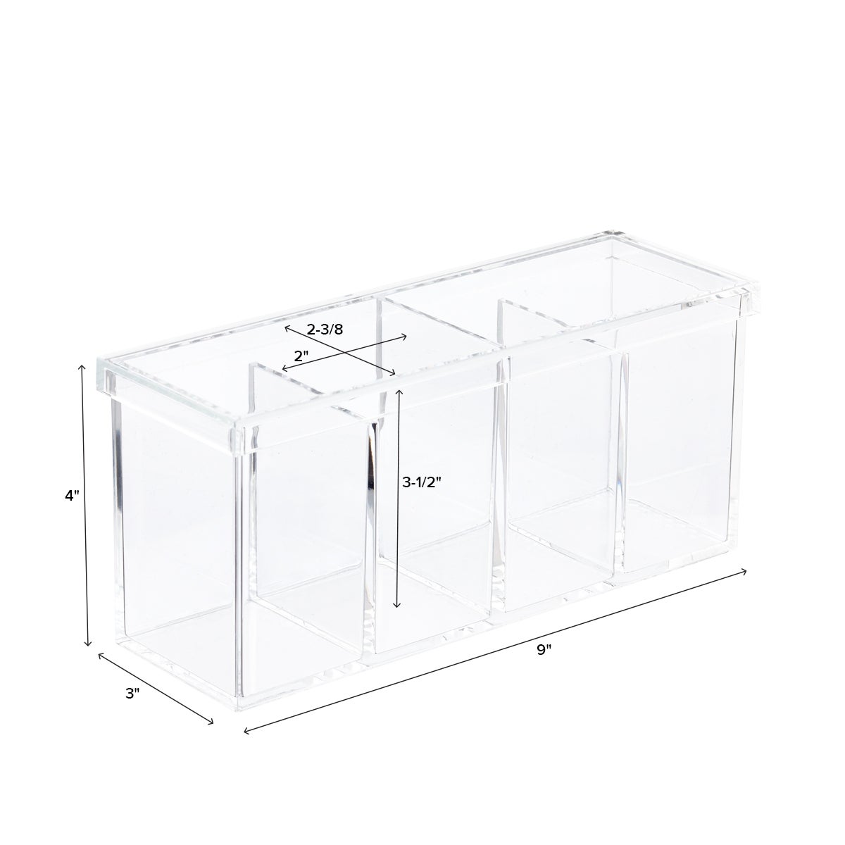 Acrylic 4 Section Box — alt view