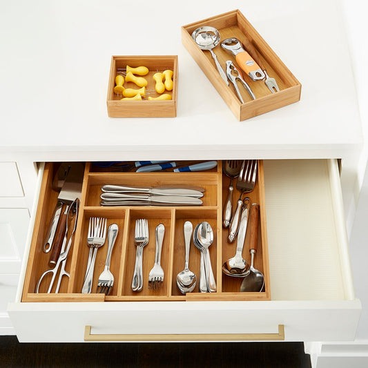 Bamboo Large Drawer Organizer Starter Kit — alt view