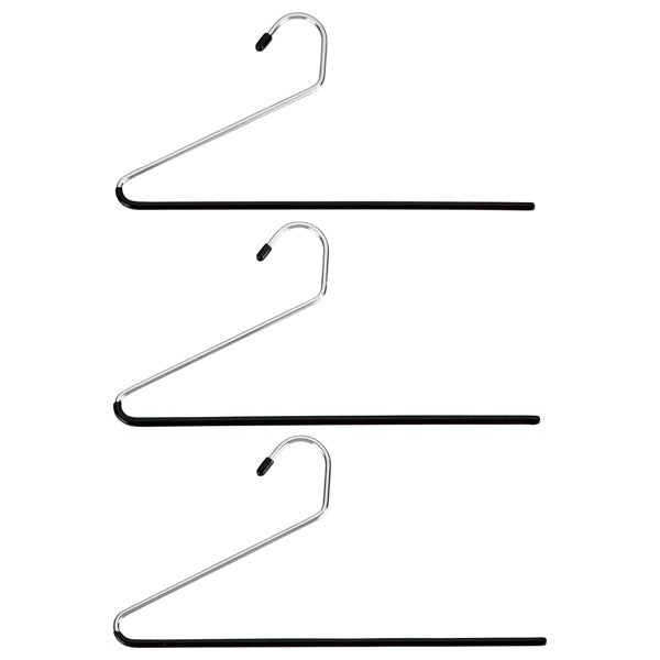 Chrome Metal Pant Hangers Pack of 3