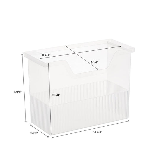 Clear Open Top File Storage Boxes — alt view