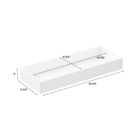 Large White Lacquered Vanity Tray — alt view