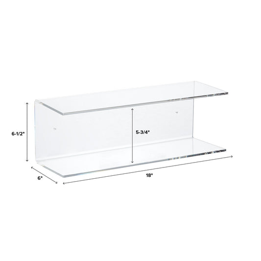 Double Acrylic Wall Shelf — alt view