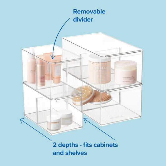 Cabinet Depth Pantry Bins with Divider — alt view
