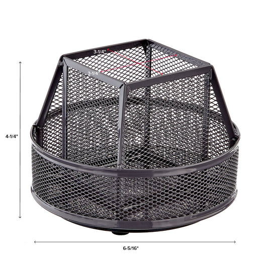 Graphite Mesh Rotating Pencil Cup — alt view