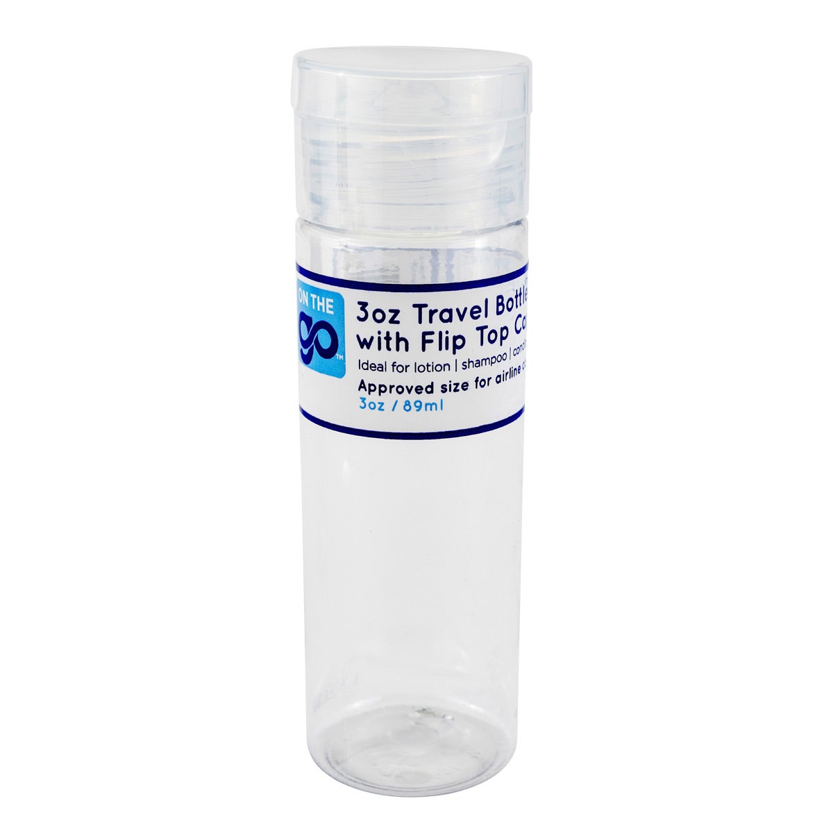 Sprayco 3 oz Clear Flip Top Travel Bottle