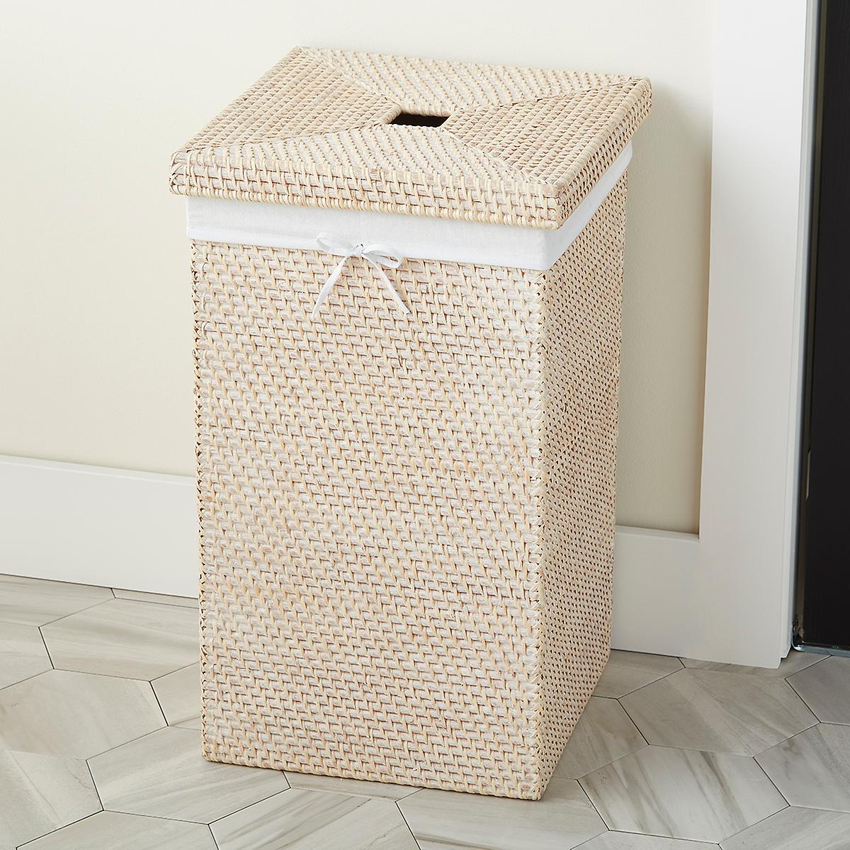 Square Rattan Hamper — alt view