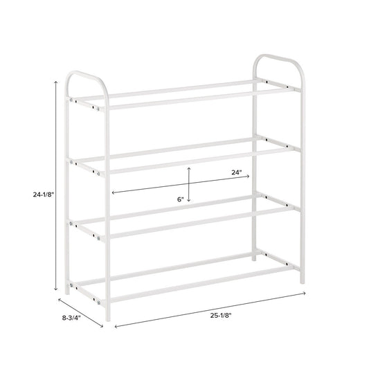 4 Tier Shoe Rack with Adjustable Bars — alt view