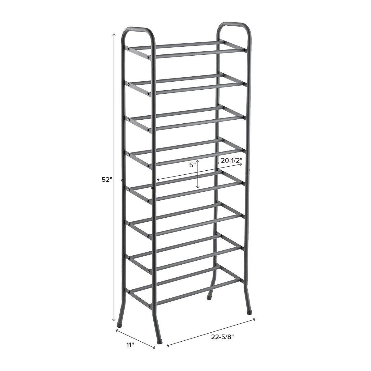 8 Tier Freestanding Shoe Rack — alt view