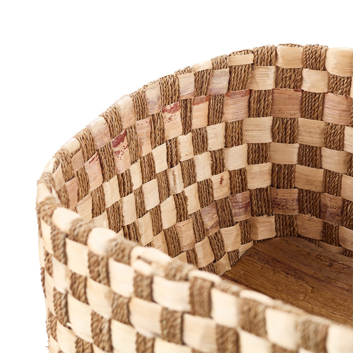 Banana Leaf Checkerboard Bin — alt view