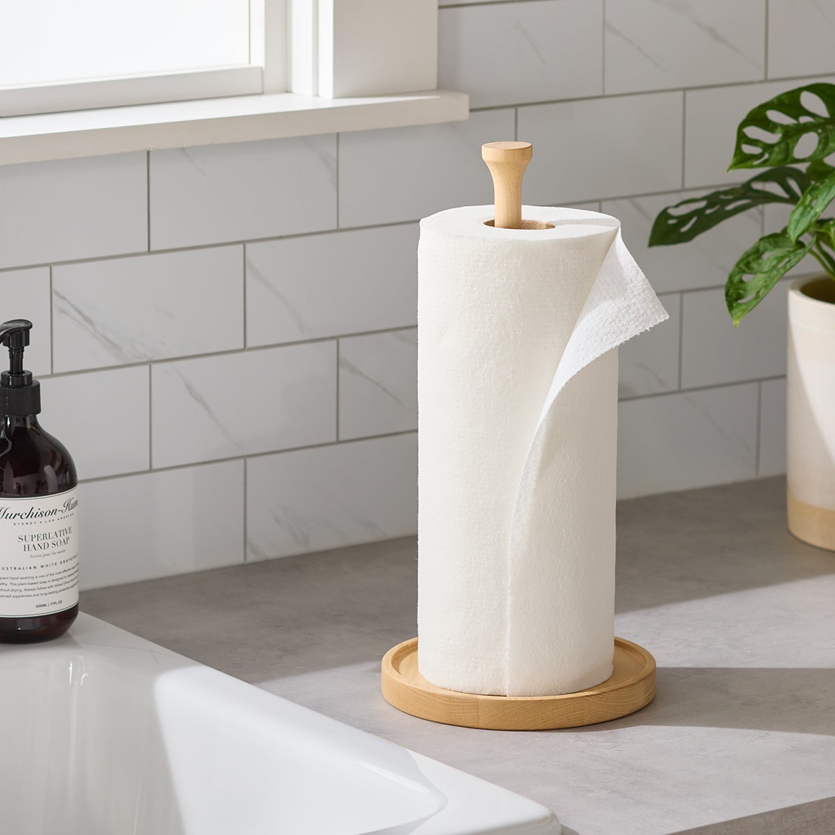 Birch Paper Towel Holder — alt view