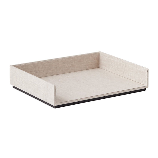Linen Landscape Stacking Letter Tray — alt view