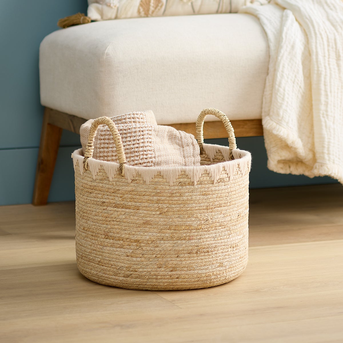 Maize Embroidered Bin — alt view