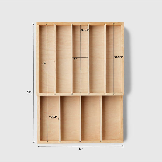 Narrow 2 Tier Flatware Utensil Tray — alt view