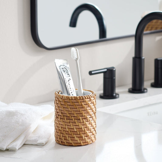 Rattan Toothbrush Holder — alt view
