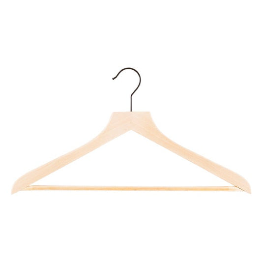 Petite Wooden Hangers with Ribbed Bar Pack of 6 — alt view