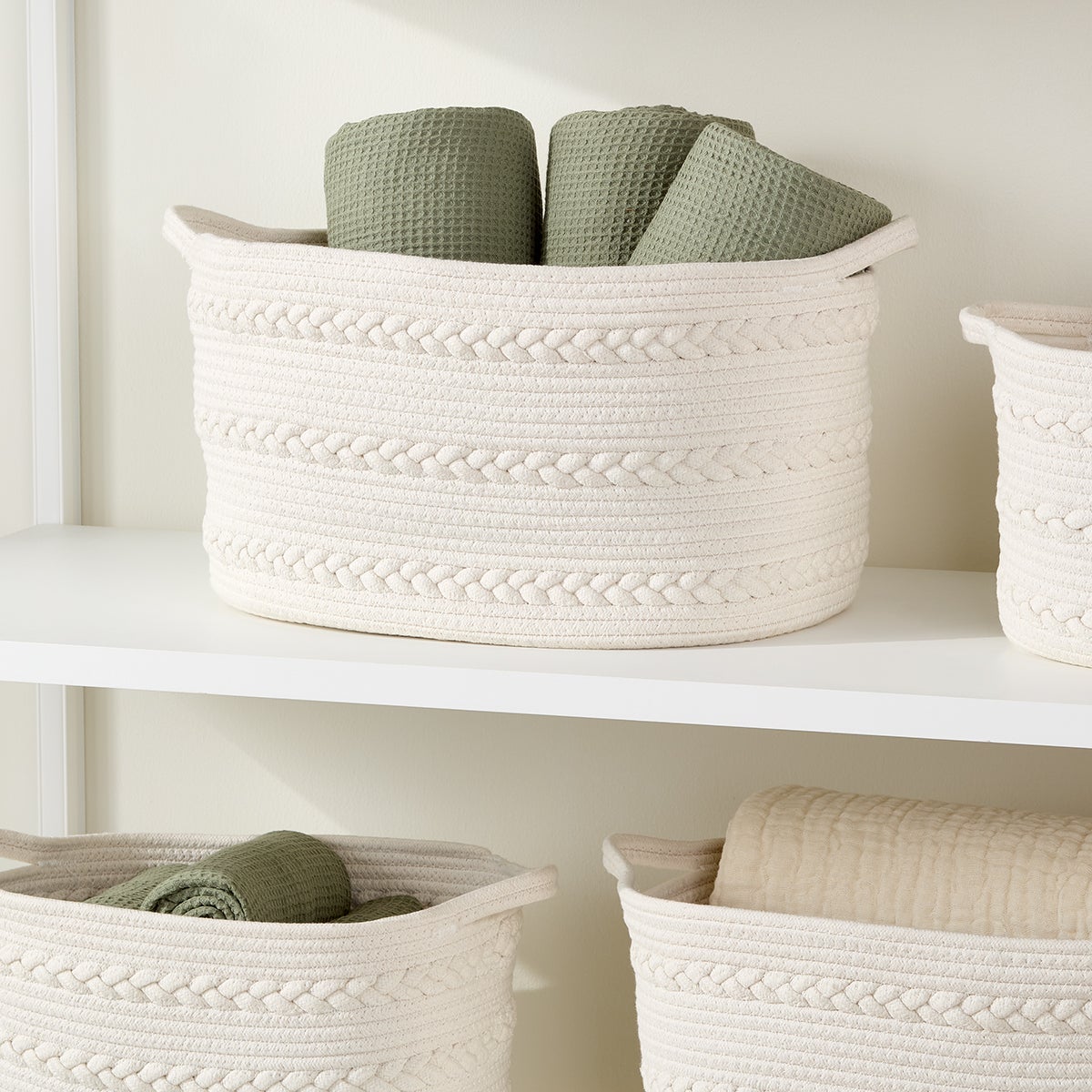 Piper Braided Rope Bin — alt view