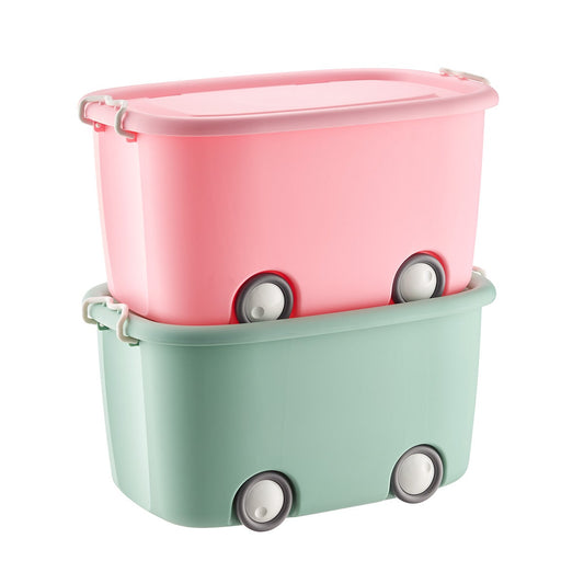 Rolling Storage Bin with Lid — alt view