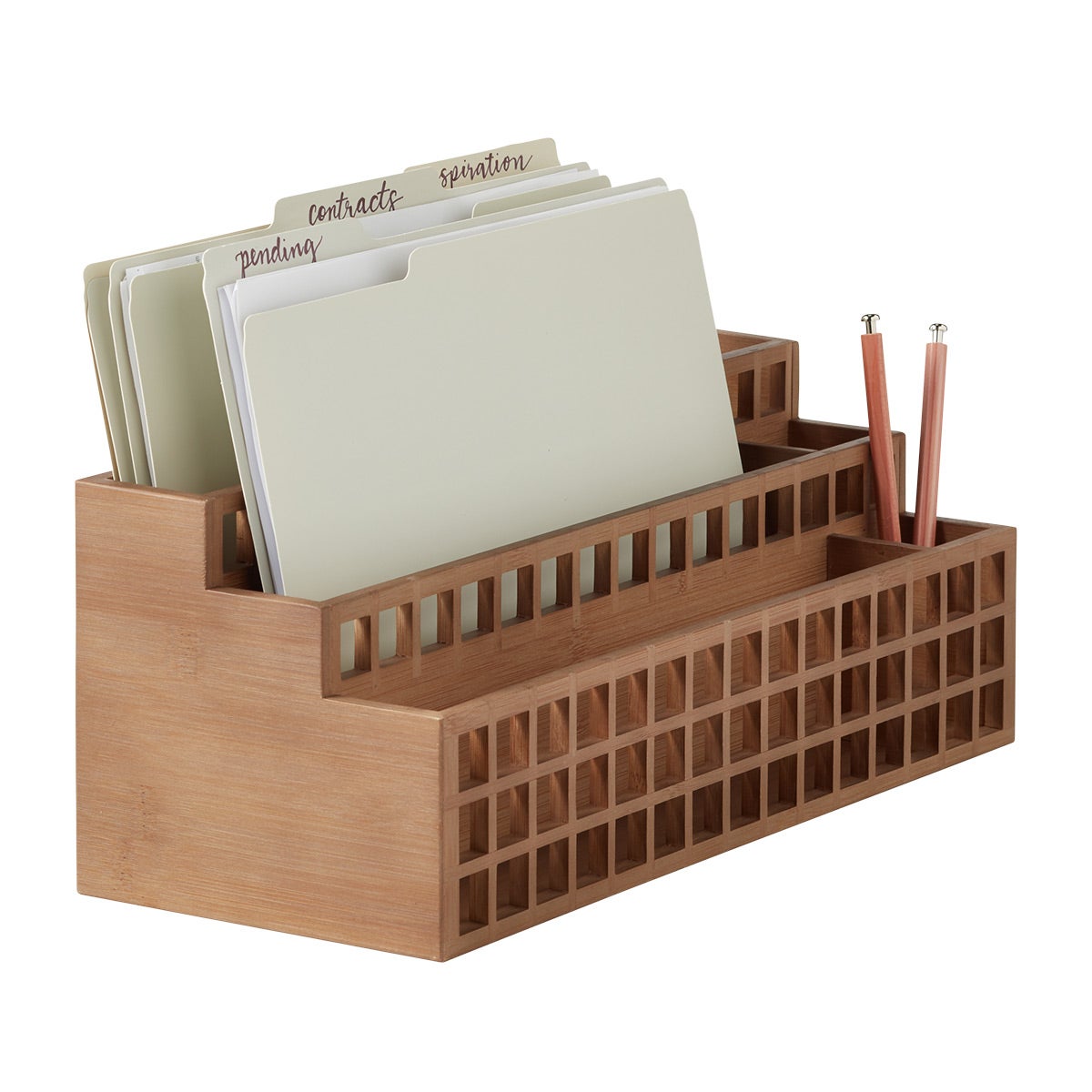 Bamboo Desktop Organizer — alt view