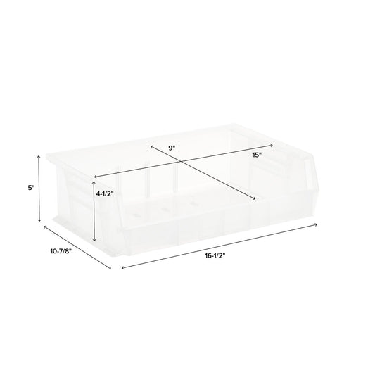 Extra Wide Stackable Plastic Bins — alt view