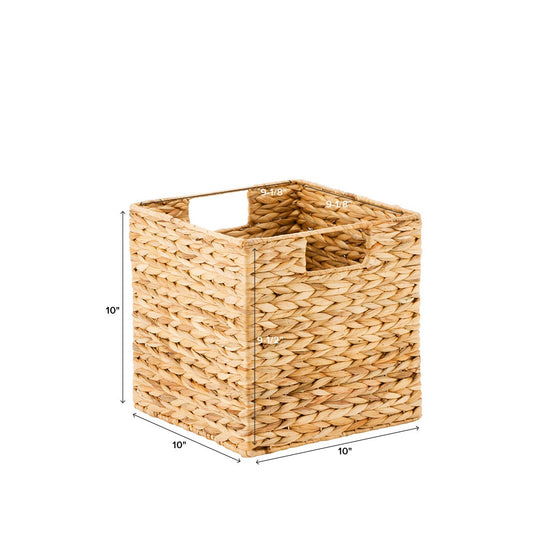 Water Hyacinth Storage Cubes with Handles — alt view