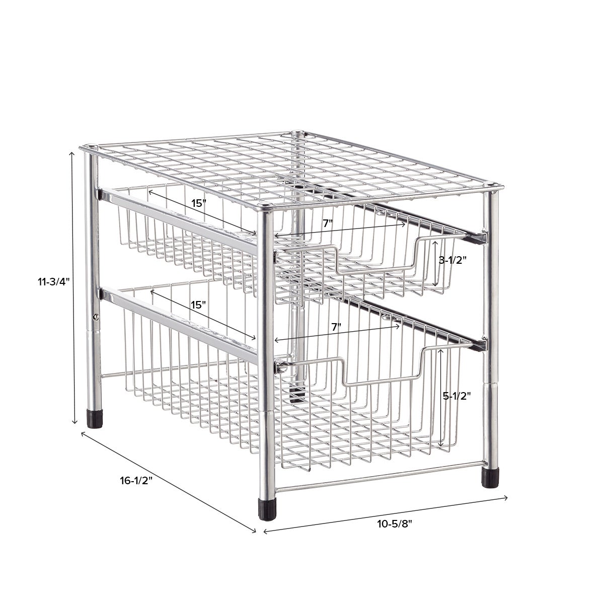 Wire Pull Out Cabinet Organizers — alt view
