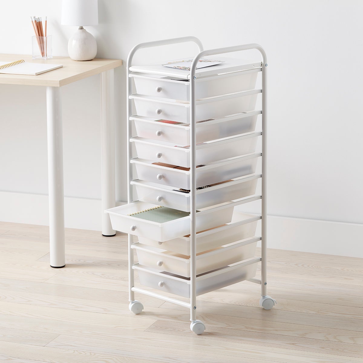 10 Drawer Rolling Cart