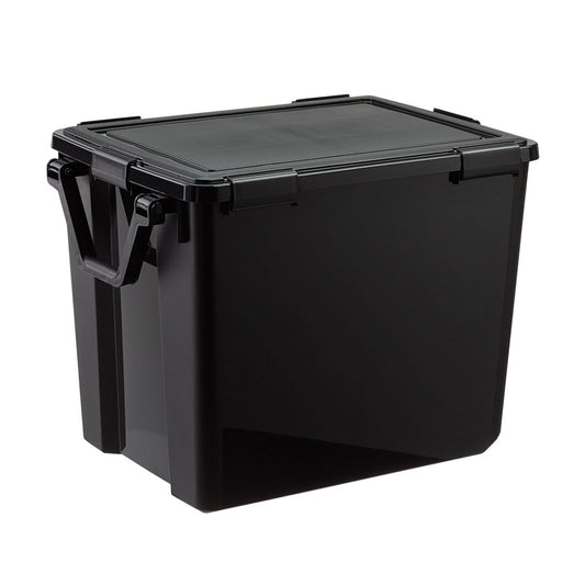 103 qt Black Weathertight Tote with Wheels