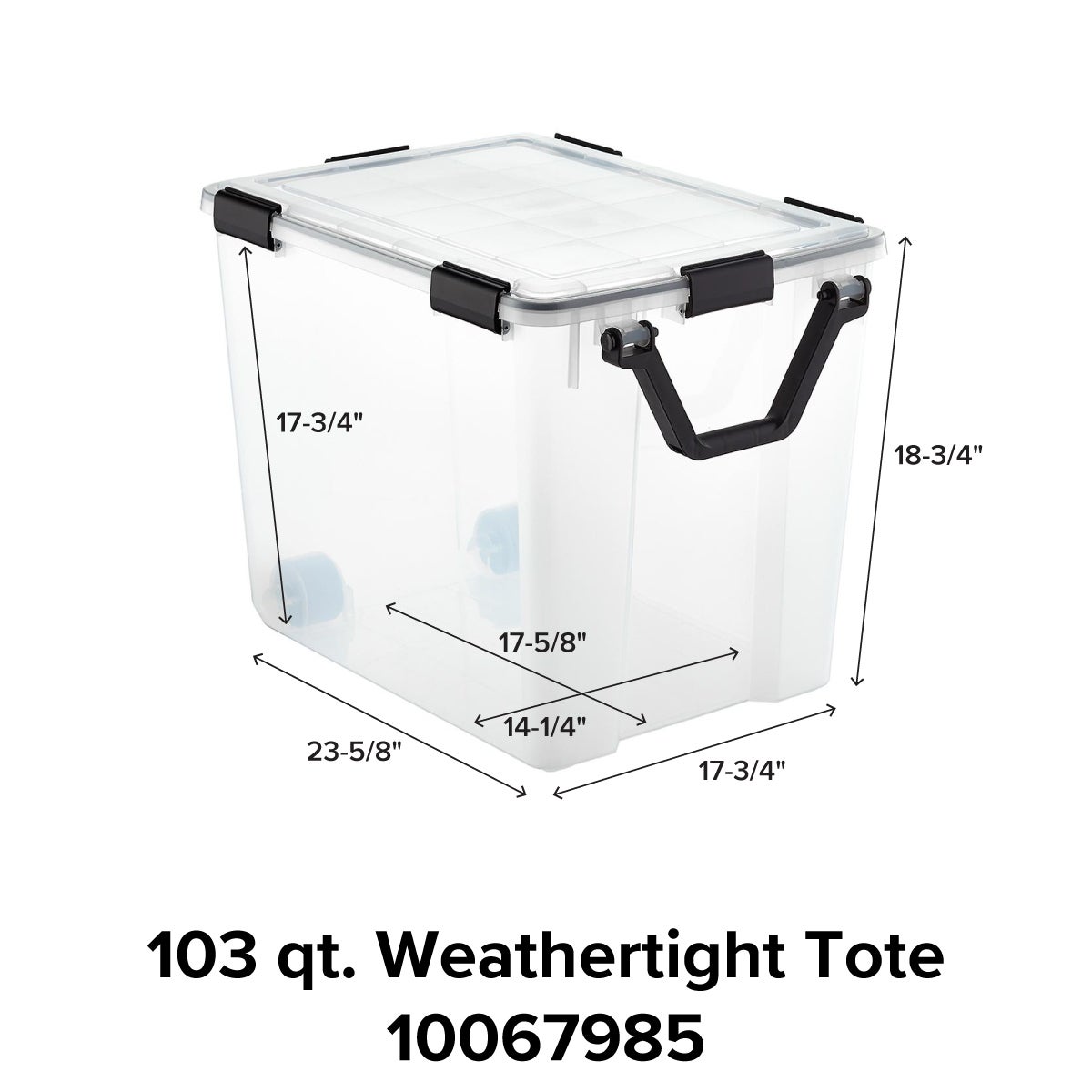 103 qt Weathertight Tote with Wheels — alt view