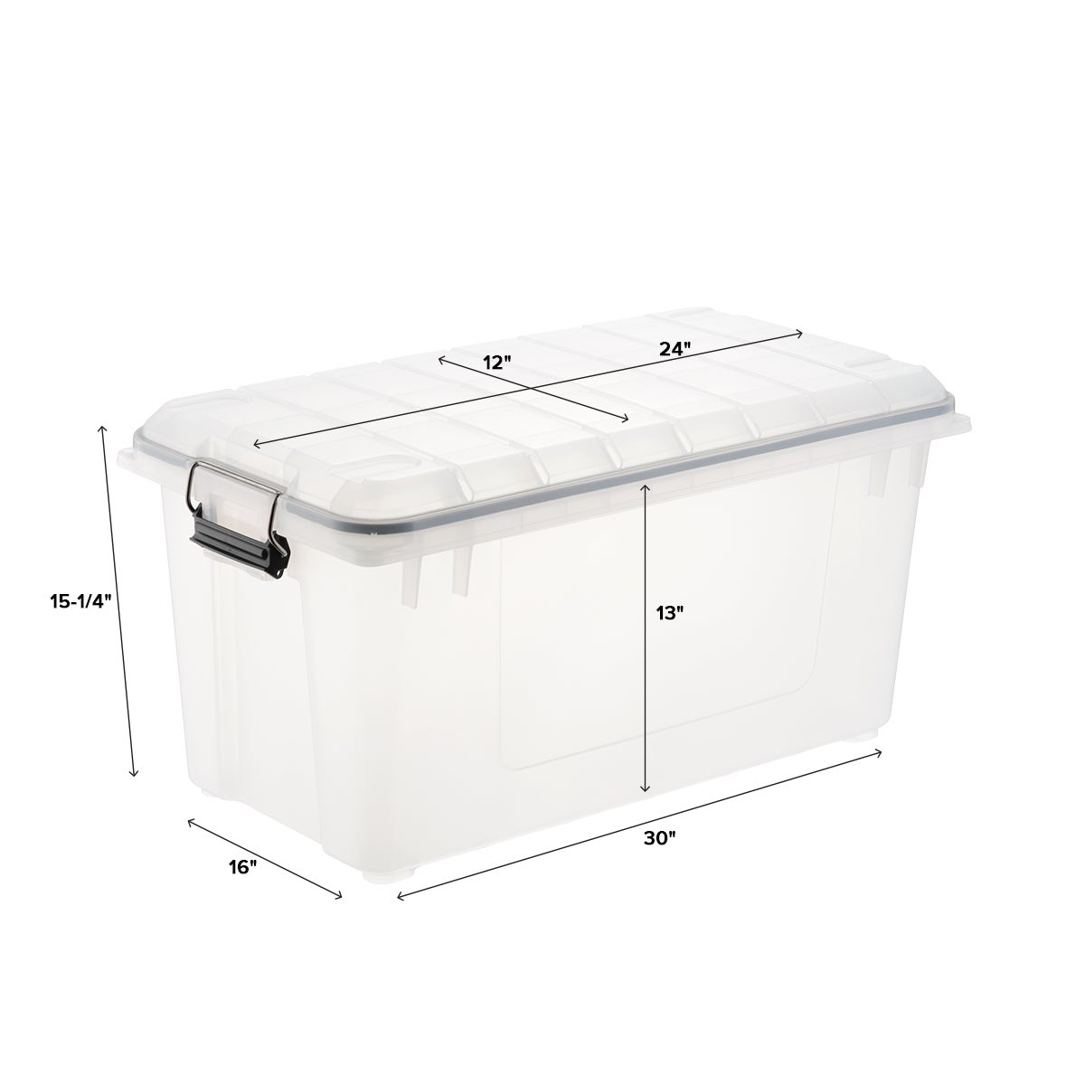 20 gal Clear Weathertight Trunk — alt view