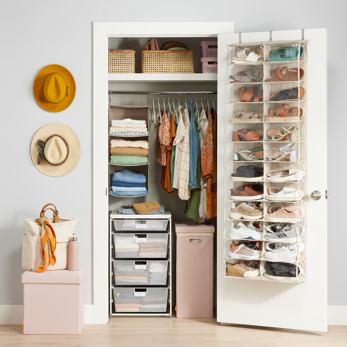 24 Pocket Over the Door Shoe Organizer — alt view