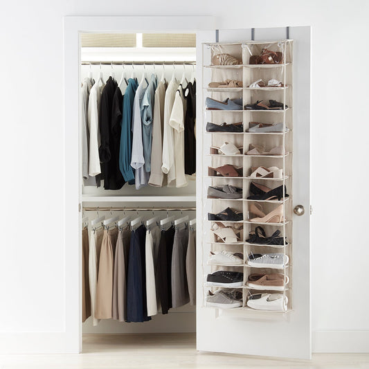 24 Pocket Over the Door Shoe Organizer