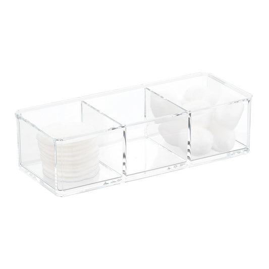 3 Section Acrylic Edge Stacking Bin