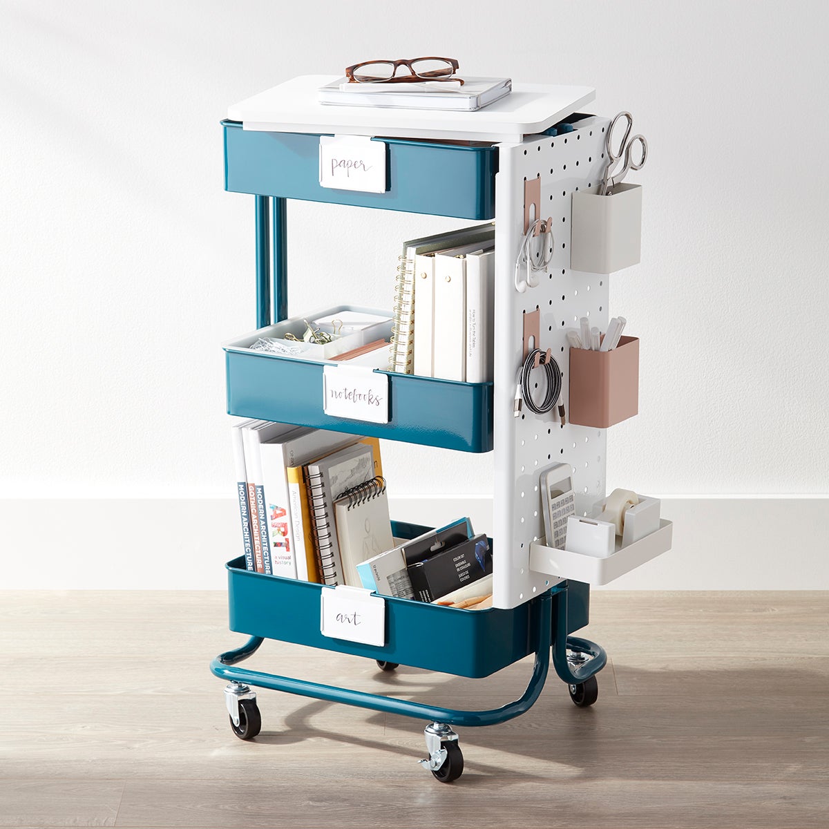 3 Tier Cart Pegboard Attachments — alt view