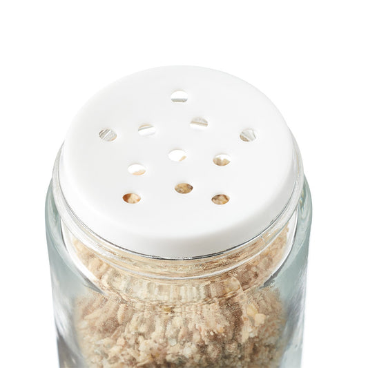 3 oz Round Spice Bottle with White Lid — alt view