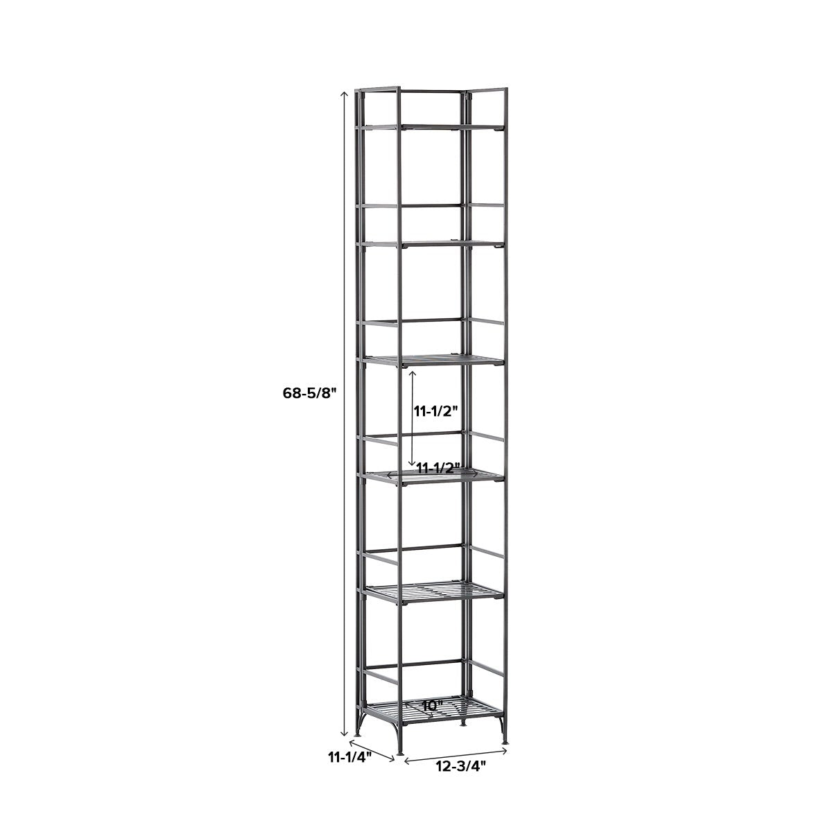 6 Shelf Iron Folding Tower — alt view