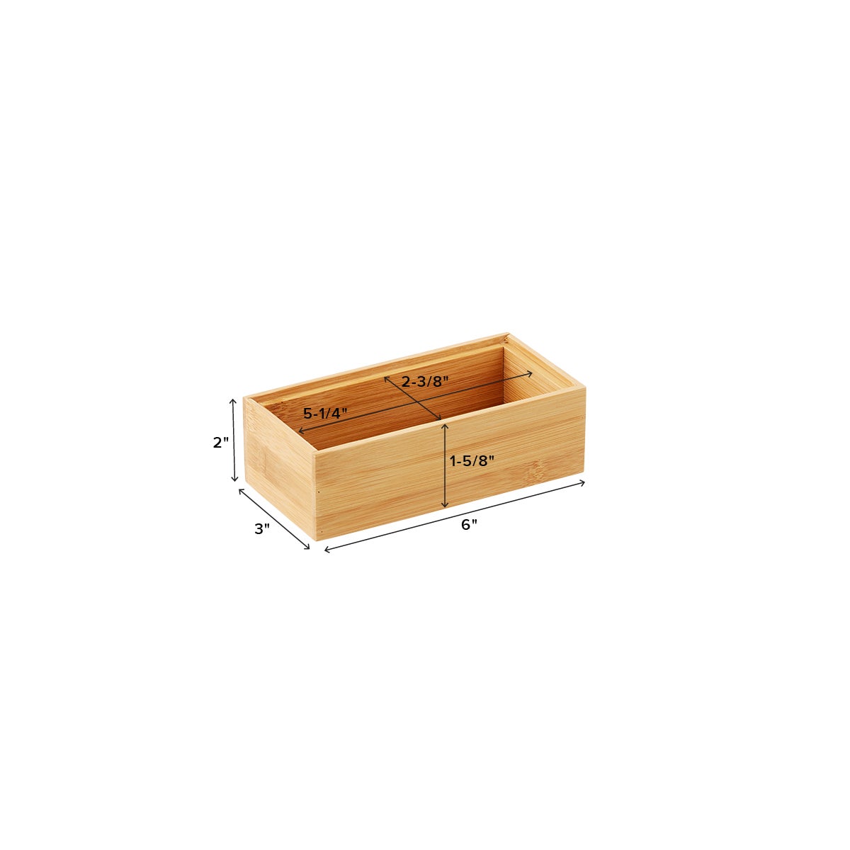 6 x 18 Bamboo Drawer Organizer Starter Kit — alt view