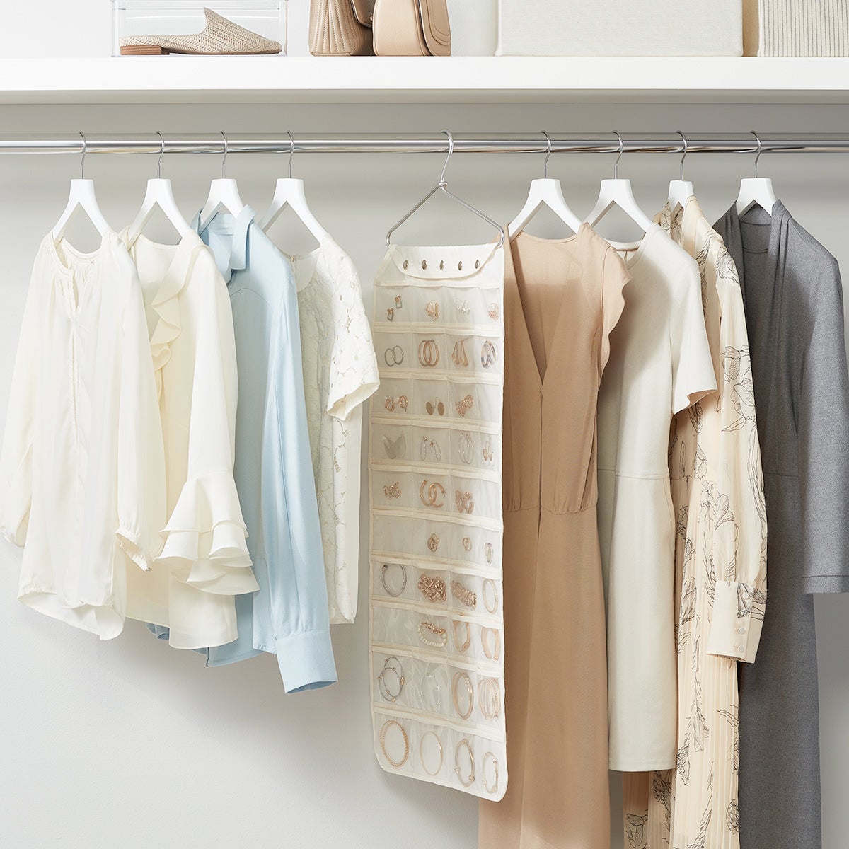 80 Pocket Hanging Jewelry Organizer — alt view