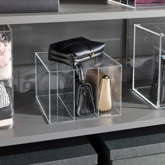 Acrylic 3 Compartment Clutch Small Purse Organizer