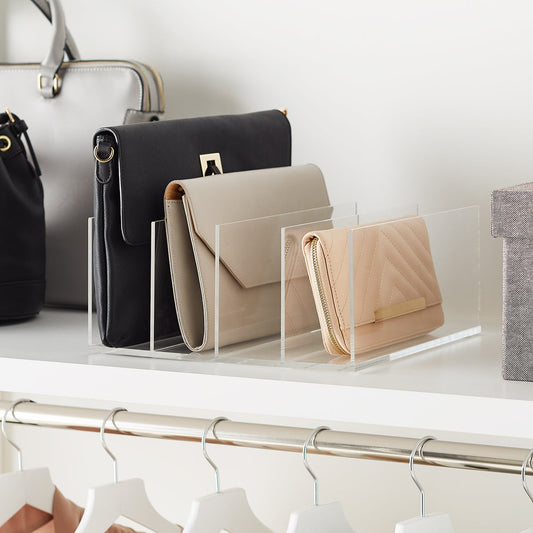 Acrylic 4 Section Purse Storage Organizer — alt view