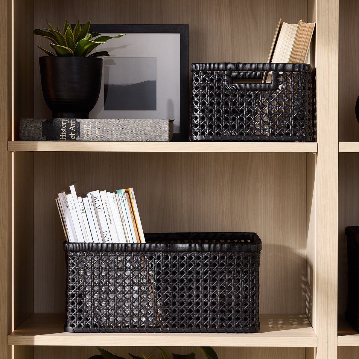 Albany Cane Rattan Bins — alt view
