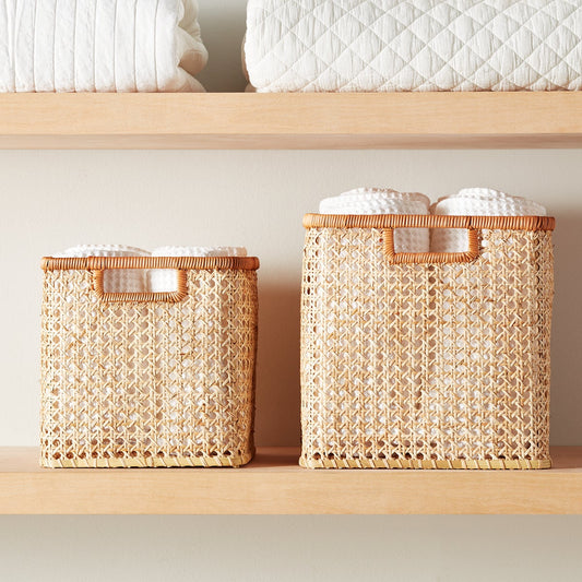 Albany Rattan Cube — alt view