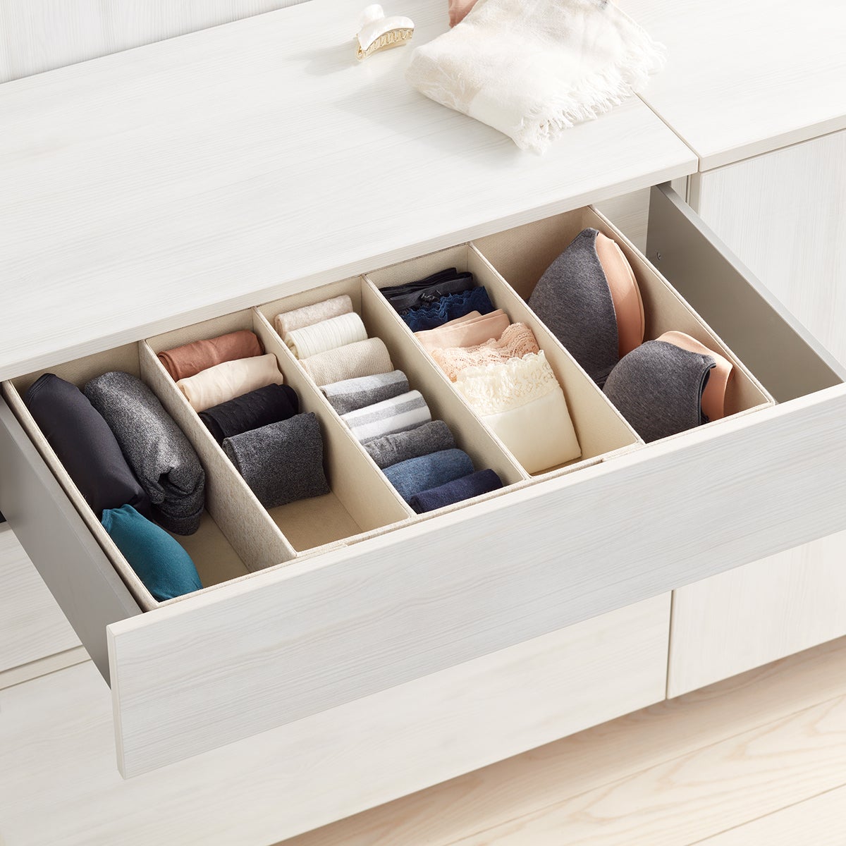 5 Section Expandable Drawer Organizers