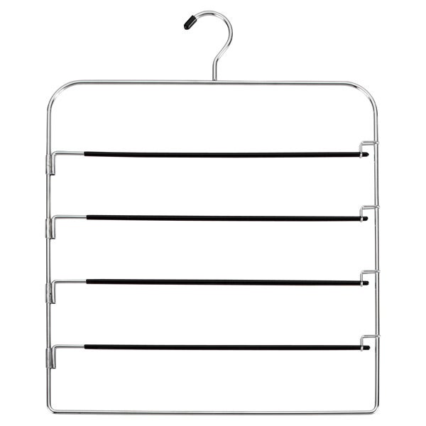 Chrome Metal 4 Tier Swing Arm Pant Hanger