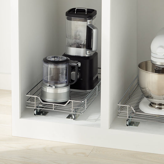 Chrome Roll Out Cabinet Drawers