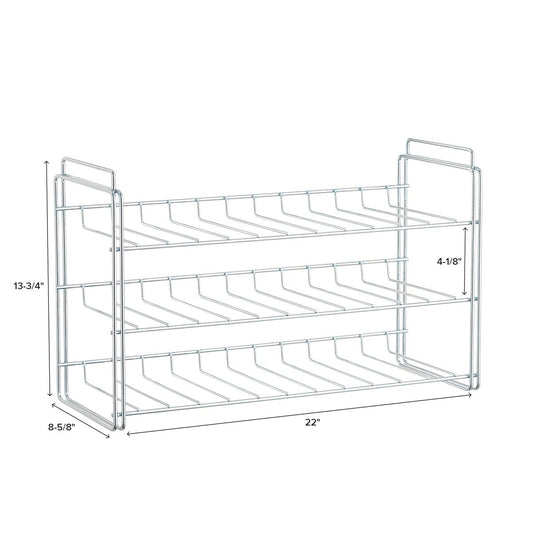 Chrome Stackable 18 Bottle Wine Rack — alt view