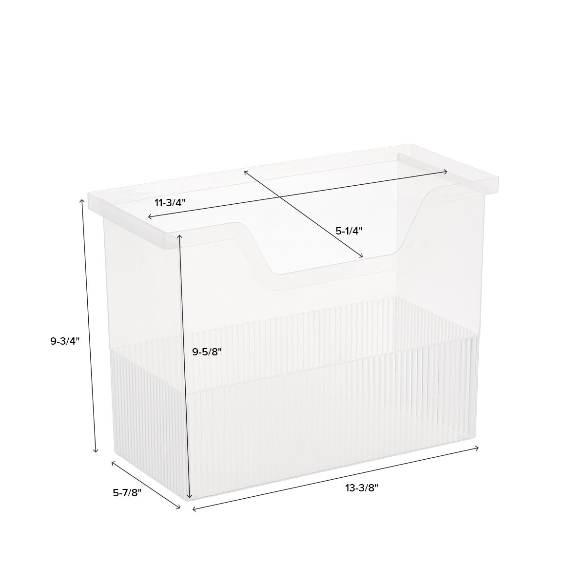 Clear Open Top File Storage Boxes — alt view